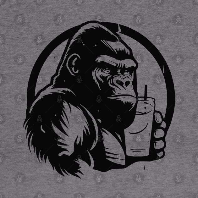 Protein Gym Shake Funny Gorilla Boost Strength Limits by Kibo2020